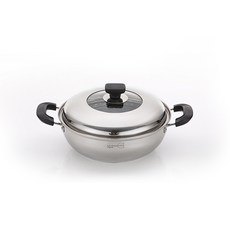 리빙아트 제로 스텐 인덕션 전골냄비, 찜전골냄비26cm, 1개