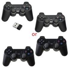 USB 무선 이중 핸들 게임 컨트롤러 조이스틱 진동 PC 용 Gamepad, 1개