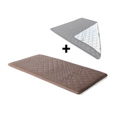 럭스나인 라텍스 토퍼(8.0cm) & 핫앤쿨 패드 -싱글 브라운 LuxNine Latex Topper(8.0cm) & Pad -Single Brown