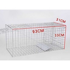 고양이포획틀 동물 구조 포획틀 유해동물 뱀 고양이덫, 80x32x28cm 구조 케이지2, 1개