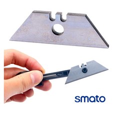 스마토 SMATO 교체용 19mm 칼날 10개 SMUB-19 커터칼날 SMSC SMUK 19A 19B 19C 사용 가능 자동 리턴 슬라이딩칼 접이식 안전칼 안전 자동 리턴 컷터칼 - smslc200