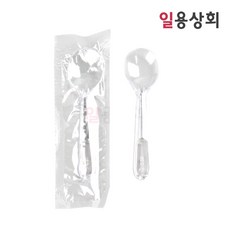 [ILYONG] 일회용 빙수 아이스크림 스푼 CI 소 85mm 줄줄이 개별포장 5000개 투명, 1개