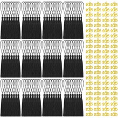 테슬 악세사리 인테리어장식 컬러 줄멜론 졸업식 태슬 120Pcs 미니 2025년 열쇠고리 주얼리 제작을 위한 매력 DIY 공예 장식 프로젝트 북마크 골드, Black, 100