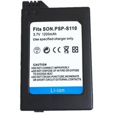 1 PC 1 200 mAh PSP-S110 배터리 PSP S110 배터리: 소니 플레이 스테이션 PSP2000 PSP2001 PSP2003 PSP20, 단일상품