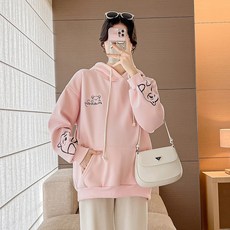 겨울옷 기모 도톰 맨투맨임부복 보온 하프기장 기모 원피스