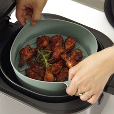 국산 에어프라이어 실리콘 용기 쿠킹팟 22cm 바스켓