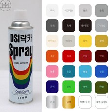 DSI락카 스프레이페인트 [올컬러27종] 420ml / 범민락카 스프레이 [범민스토어], 1개, 투명무광_[DSI]