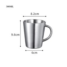 커피 맥주 컵 사무실 차 우유 물 보온 방지 손잡이 여행 음료, A.301-400ml, 4.300ML Sanding, 1개
