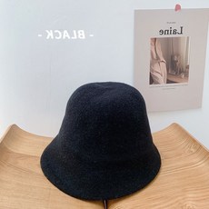 가을 여성 폴딩 모직 버킷햇 스타일리쉬 보온