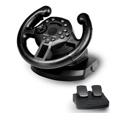 게임 레이싱 스티어링 휠 PS3 / PC 스티어링 휠 진동 조이스틱 원격 컨트롤러가 구동 컨트롤러를 인상, 검정, 한개옵션1