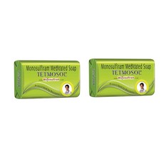 Tetmosol Medicated Soap with 5% Monosulfiram for Skin Infections | Relieves Itching and Rashes, 2개, 100g