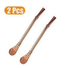 스테 마시는 빨대 스푼 티 필터 봄빌라 조롱박 칵테일 커피, 1개