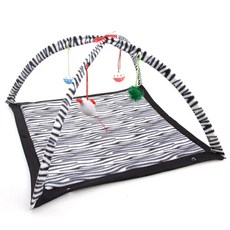 애완용텐트 새끼 휴대용 접이식 텐트 매트 담요 모바일 놀이 집 활동, ZEBRA PATTERN, 1개