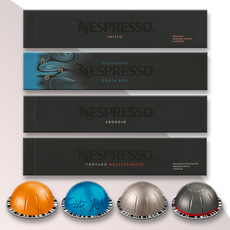 네스프레소 버츄오 캡슐 커피 그랑 룽고 베스트팩 4종세트, 4개, 10개입, 150ml, 10g 4팩, 10개입, 150ml