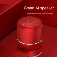 AI 스피커 무선 블루투스 지능음성 제어 소스피커 휴대용 서브우퍼 실외, red