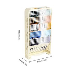 테이블 학생 책 보관 다기능 책상 파티션 책장 층 정리함 이동식 5 유물 교실, cream white