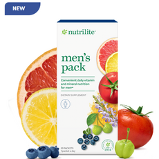 [미국 암웨이 정품] NEW 뉴트리라이트 맨즈 팩 남성 멀티비타민 미네랄 30일분 Men's Pack CONVENIENT NUTRITION, 1개, 30 패킷
