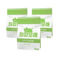 [2+1] 최강모래 최적의 조합 B2 6kgx3 고운입자 고양이모래 와이오밍 벤토나이트모래, 3개, 6L, 무향