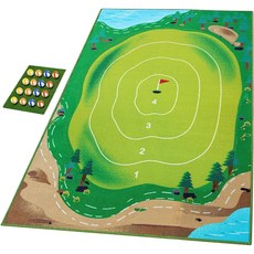 골프 오락 스윙매트 실내실외놀이 연습 찍찍이 골프공 스윙궤적 재미있는 골프 게임매트 세트 9종,