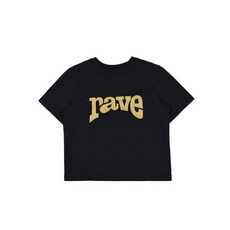 에이이에이이 RAVE 크롭 티셔츠 [Black]