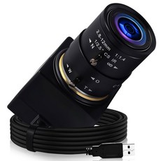 ELP 줌 USB 카메라 가변 초점 수동 조정 저조도 산업용 웹캠 카메라 라이브 스트리밍용 2.8-12mm 2MP, 03 SFV(2.8-12)_02 3m cable