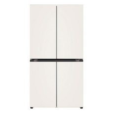 [색상선택형] LG전자 디오스 오브제컬렉션 4도어 냉장고 메탈 870L 방문설치, 오브제컬렉션 베이지 + 베이지,