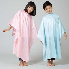 어린이 하트 커트보 미용용품, 1개, 블루
