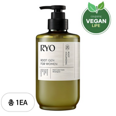 려 루트젠 여성 맞춤 탈모증상전문케어 샴푸 베르가못 앤 라벤더향, 490ml, 1개