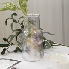 오로라 홀로그램 유리 화병 심플 20 인테리어화병, 단품