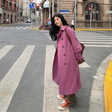 가을 데일리 여자 빅사이즈 오버핏 롱 트렌치코트