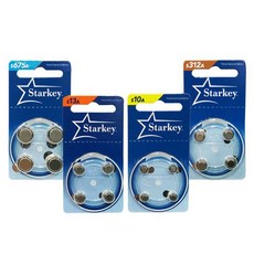 스타키 보청기 배터리 40알 x 2박스 10A 312A 13A 675A 밧데리 건전지, 2개, 312A 갈색(1box/40알)