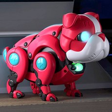 강아지로봇 강아지장난감 강아지인형 스마트로봇 로봇애완동물 불독 메카도그, 레드