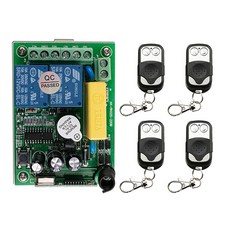 AC 220V 2 채널 채널 2CH 미니 무선 RF 원격 제어 라이트 스위치 10A 릴레이 출력 라디오 수신기 모듈 + 송신기|스위치|, 파란, 1개, 433MHZ