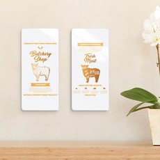 고기부위아크릴액자