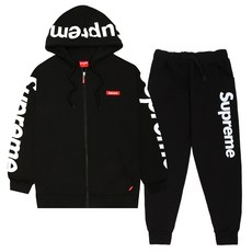 슈프림 사이드나염 기모 후드집업 세트 남녀공용 M L XL (겨울 특기모)