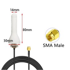GSM 4G LTE DTU 라우터 모뎀 공중 외부 안테나 신호 부스터 야외 방수 SMA 수 RG174 1m 케이블 700-2700, 한개옵션1, 01 Type C, 02 Type C