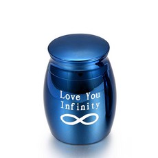 유골 아빠 알루미늄 하늘에서 화장 Memorials 항상 Human 블랙/블루 Casket 합금 마음에 Keepsake 내 Urn, 1PCS Urn, 1개