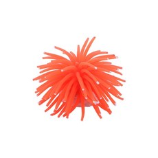 플라스틱 장식 암초 산호 실리콘 수중 물고기 식물 인공, 1.Orange, 1개