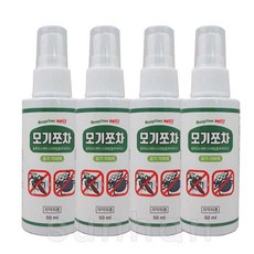 모기쪼차 블루모스케어 (디에틸톨루아미드) 모기 기피제 무향 스프레이타입 50ml, 4개