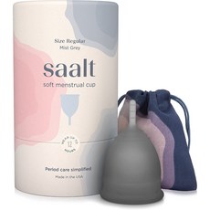 Saalt MenstrualCup소프트 사이즈 정기 미스트 그레이 1회, 1개