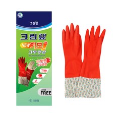 크린랩 기모 고무장갑 x 5켤레 / 겨울 방한 세차 김장, 중(M), 5개