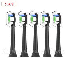 필립스소닉케어 음파칫솔 호환 칫솔모 필립스용 교체 칫솔 헤드 플라크 제거 브러시 필립스 HX903365 HX6066HX6065 HX6014HX9043HX9140HX6530HX693, 2.5-개, 5개