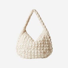 코스 퀼티드 오버사이즈 숄더백 오프 화이트 COS Quilted Oversized Shoulder Bag Off White 240530