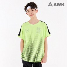 [AWK] V넥 그래픽 포인트 메쉬 반팔티셔츠 - awk1161aun