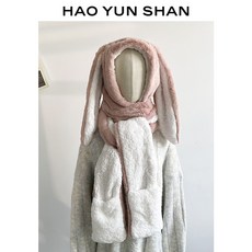 스키장귀여운큰귀모자