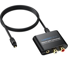 CAMWAY 디지털-아날로그 변환기 192kHz DAC 변환기 SPDIF-RCA 광학-3.5mm Toslink-RCA 광학-RCA DAC 오디오 어댑터, A_DAC Digital to Analog Conver