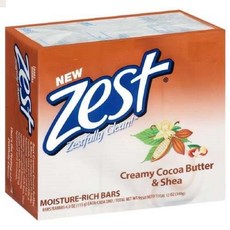Zest 모이스처라이징 목욕 비누 코코아 버터 8개, Chocolate, 3.2 Ounce (Pack of 6), 6개