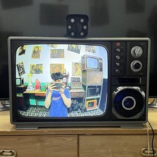 레트로 TV 송출 빈티지 카메라 레트로감성 소품, C. 17인치+카메라, 1개