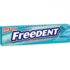 Wrigleys 리글리 프리덴트 틀니껌 5스틱x8개 Freedent Gum Spearmint 5 Sticks, 5스틱 8개입 (40회분)