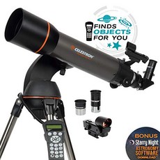 Celestron - NexStar 102SLT 컴퓨터 망원경 - 소형 및 휴대용 – 굴절 광학 설계 - SkyAlign 기술 - 컴퓨터 핸드 컨트롤 - 102mm 조리개 Cel